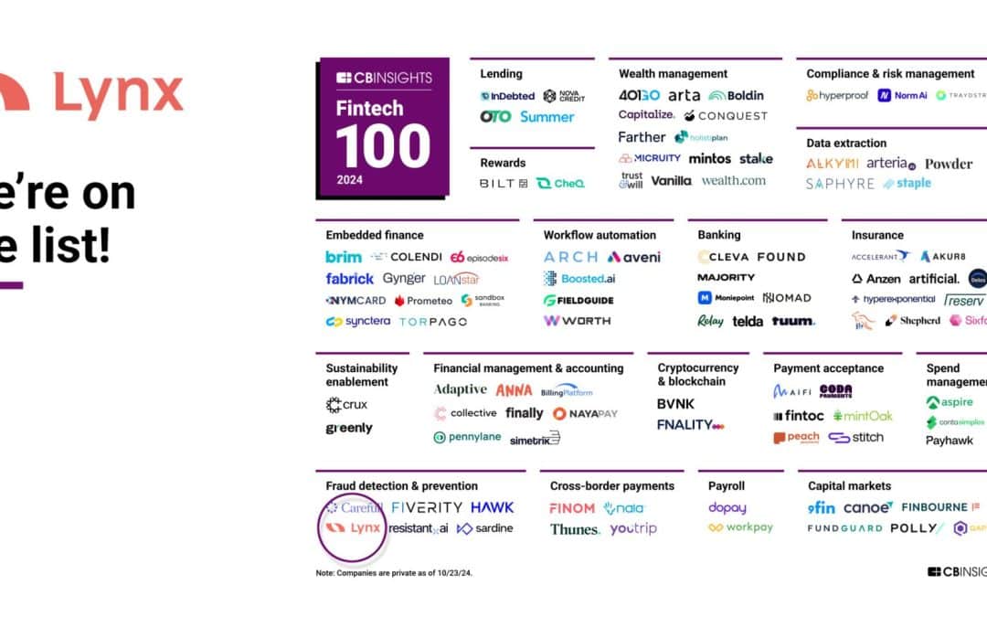 Lynx named to CB Insights’ Fintech 100